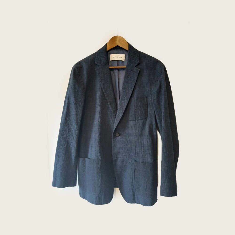MAURO GRIFONI - Seersucker blazer - Sz 50 (M)